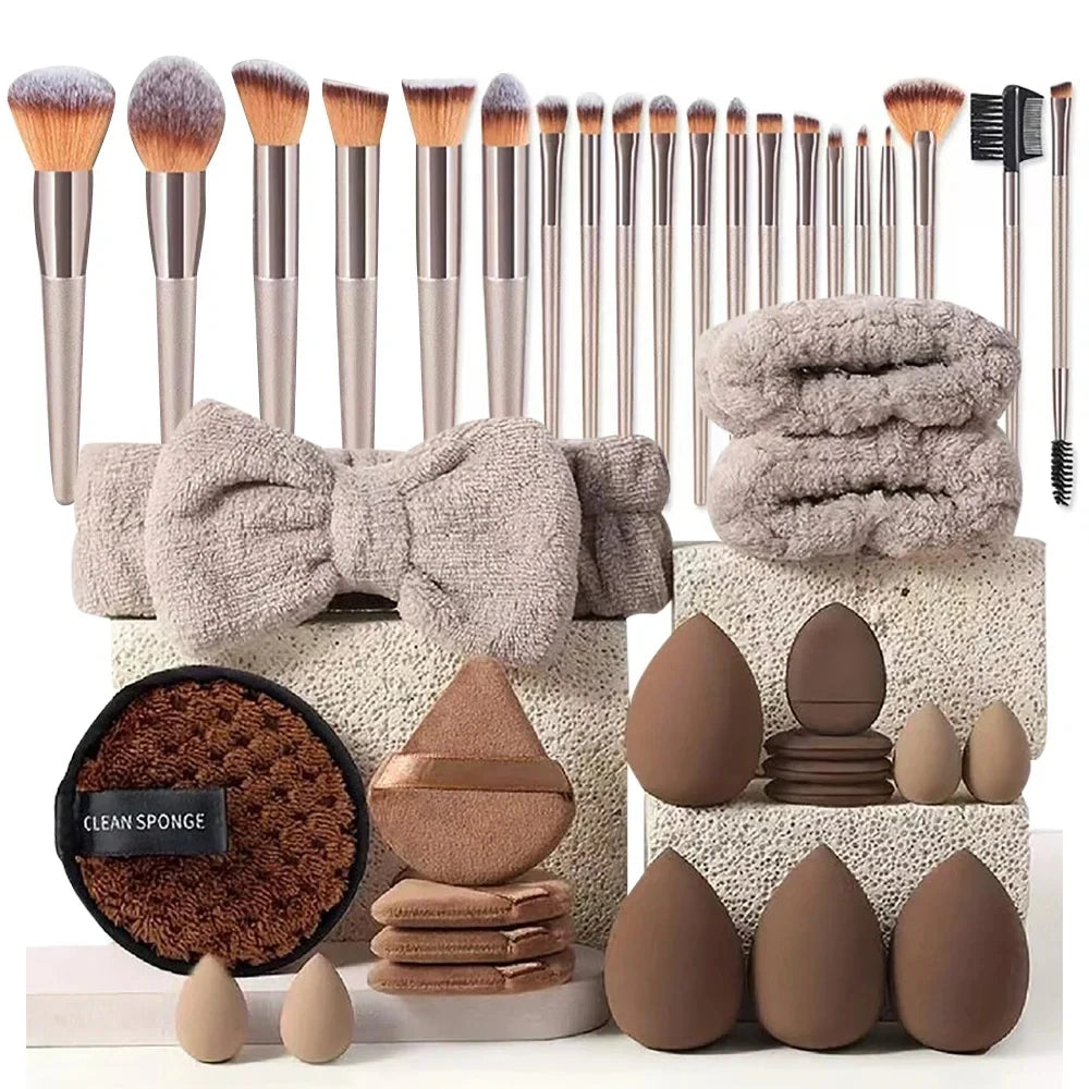 13/33 Pieces Professional Makeup Brush Set With Accessories