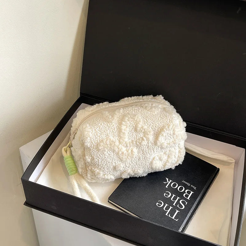 Plush Makeup Bags with Handle