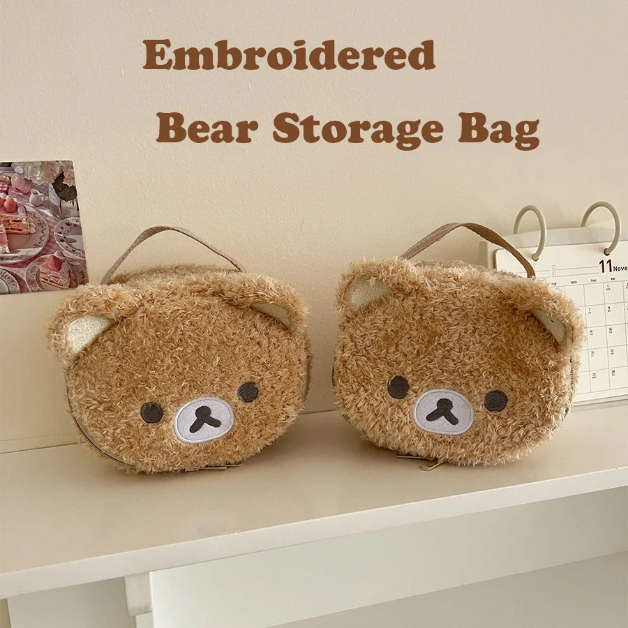 Makeup Case Anime Relaxed Bear Cosmetic Bag