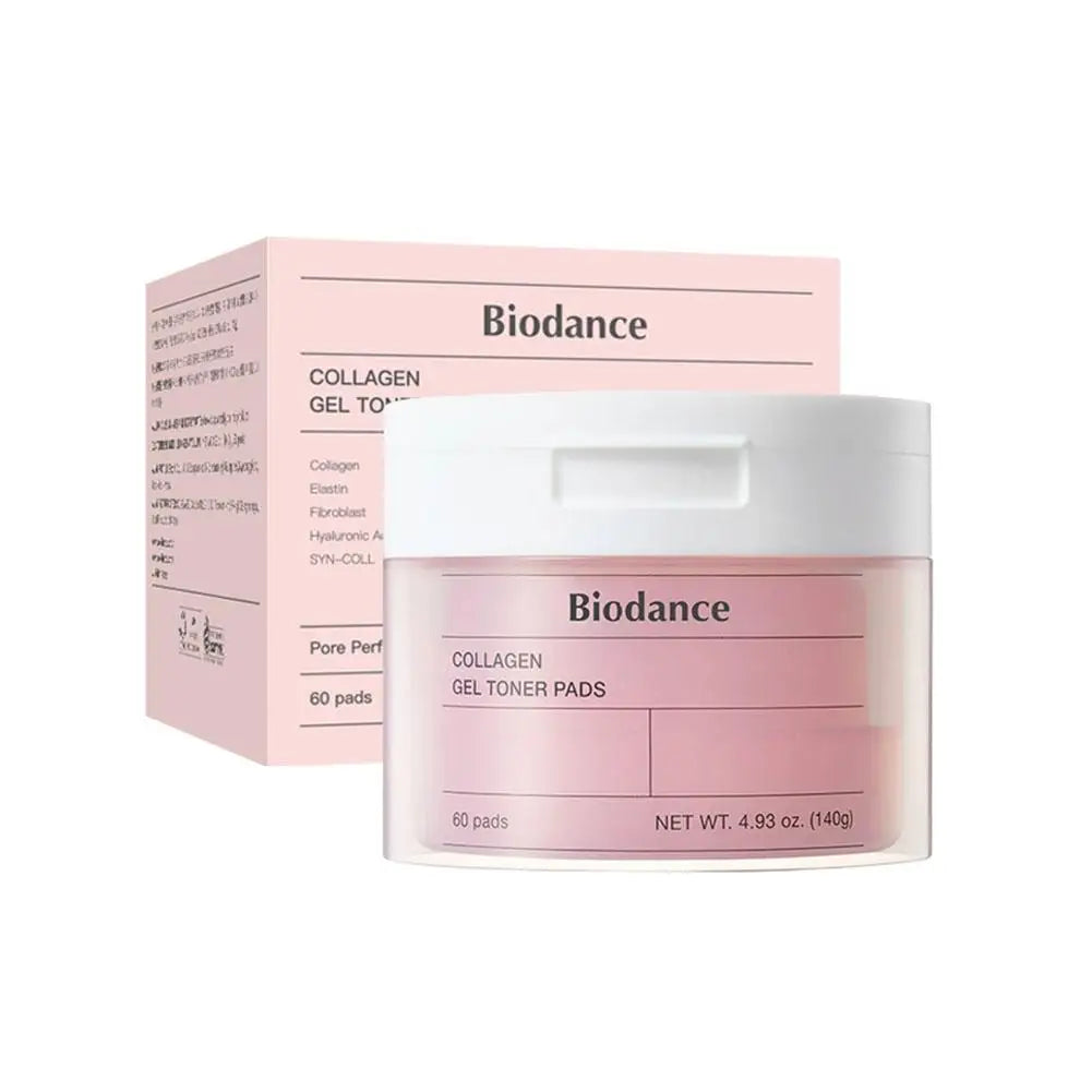 Korean Biodance Skin Care Kit - Collagen Gel Toner Pads, Bio-Collagen Real Deep Mask, Nourishing, Moisturizing, Calming, Tighten