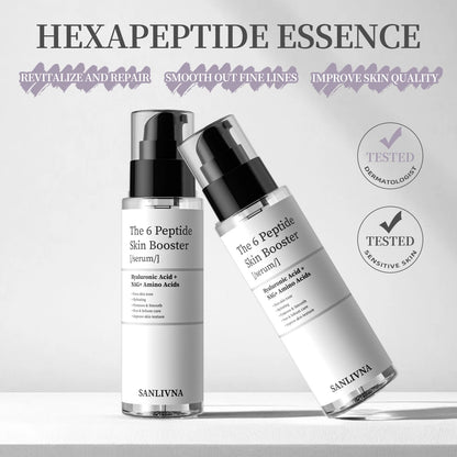 6 Peptide Essence Facial Refreshing Skin Care Set Contains Collagen to Improve Fine Lines, Brighten Skin, Moisturize and Nourish